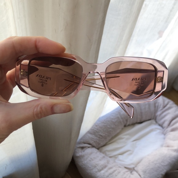 Prada Symbole sunglasses SPR 17W Pink frame Mahoghany lenses - Picture 8 of 13